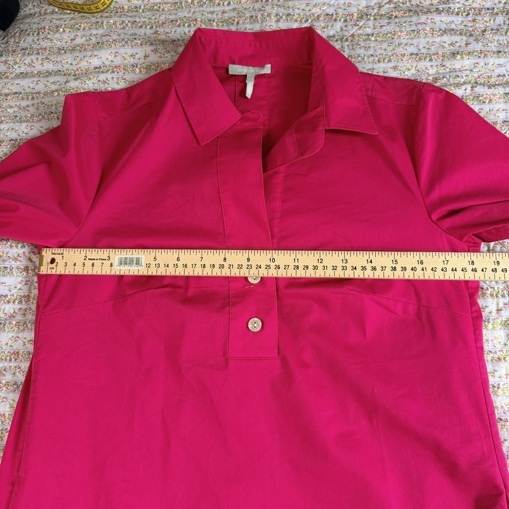 HINSON WU Aileen Dress Fuchsia Pink Button Front Collared‎ Shirt Dress XS - Picture 7 of 9
